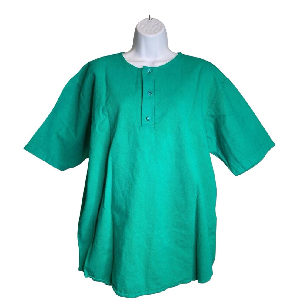 Vintage Macy’s INC International Concepts Women's Henley Top Size L Oversized - Picture 1 of 9